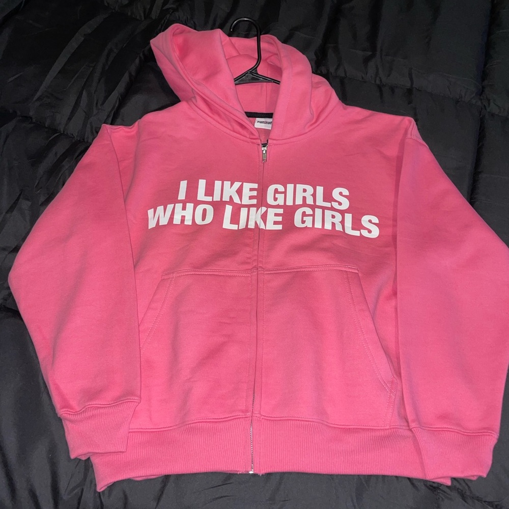 “i like girls” zip up